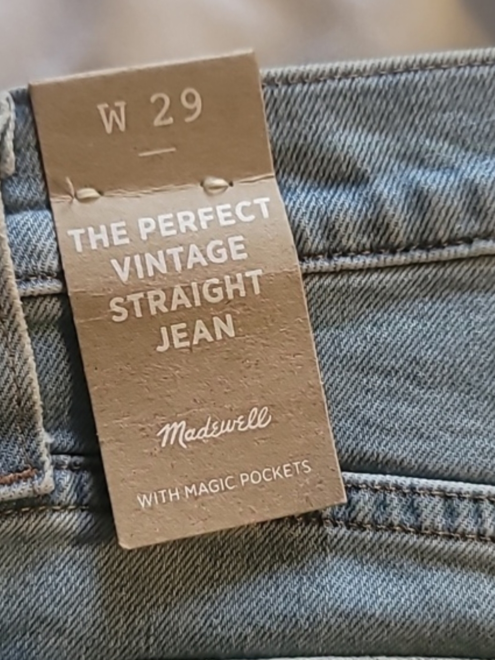 Madewell The Perfect Vintage Straight Jean - Light Blue (W29)